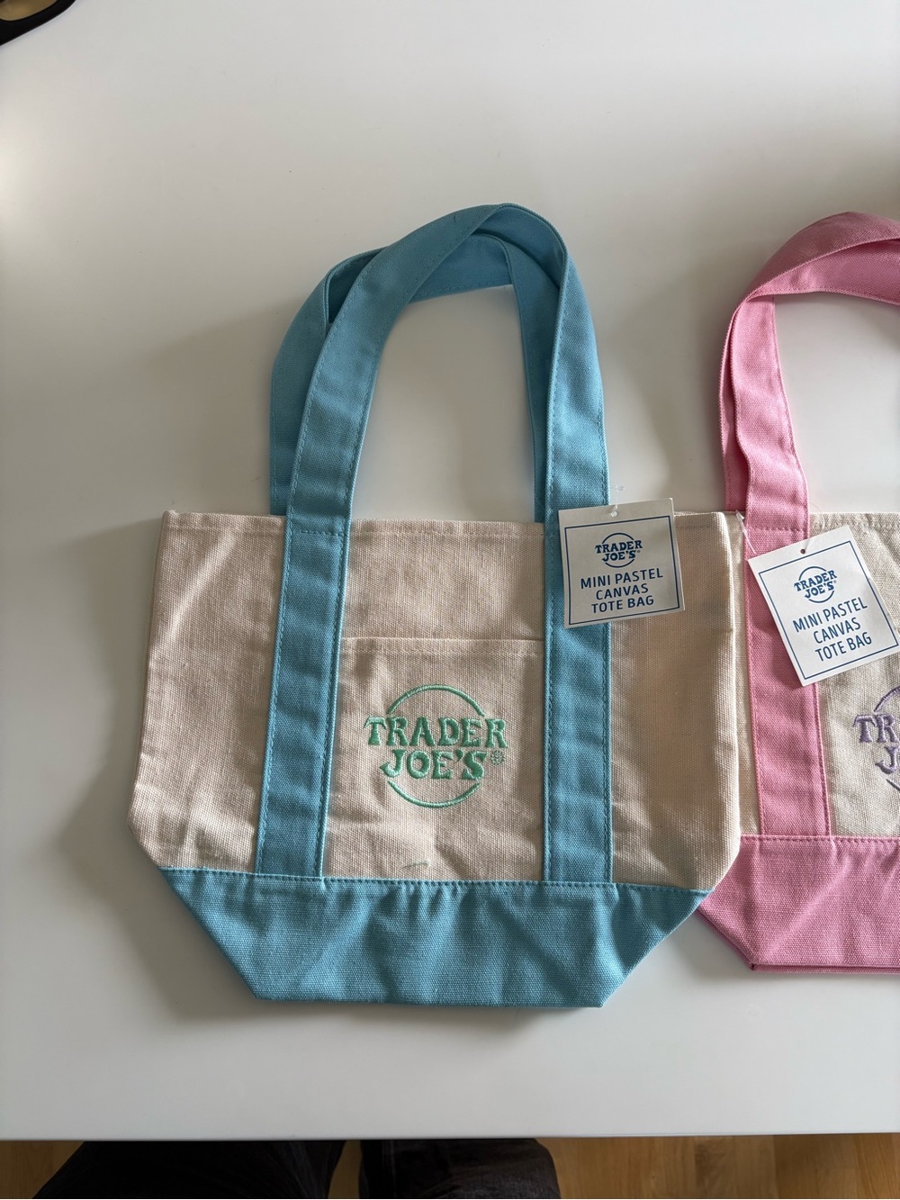 Mini Pastel Canvas Tote Bags-Pastels